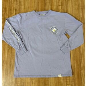 Simply Southern Long Sleeve T Shirt Youth Large Purple Daisy Dog Bus Graphic Tee